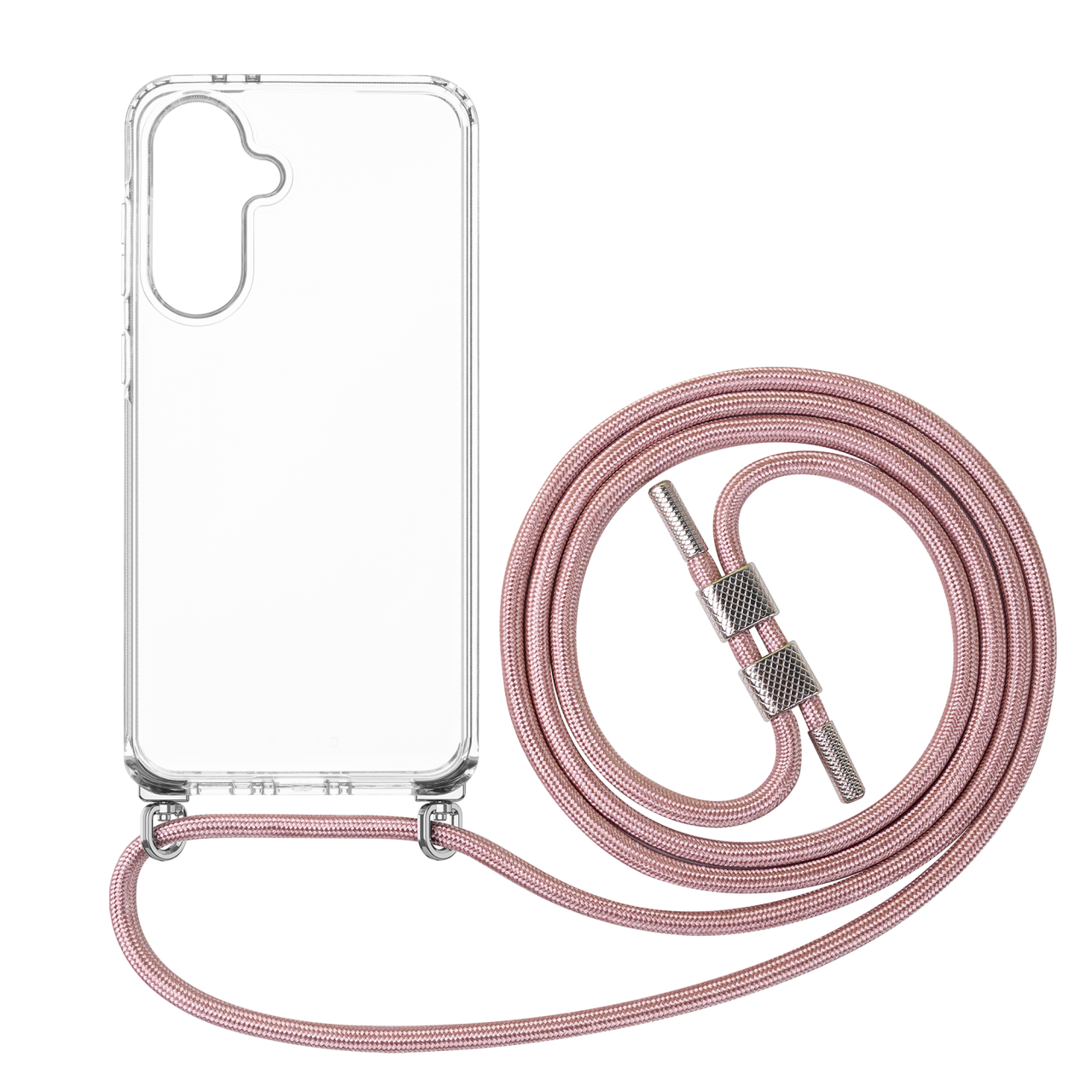 Puzdro FIXED Pure Neck s ružovým káblom pre Samsung Galaxy A36 5G/A56 5G