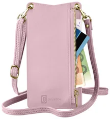 Puzdro na krk Cellularline Mini Bag pre mobilné telefóny, ružové MINIBAGP
