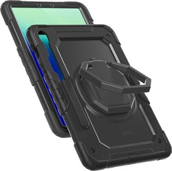 Puzdro Spello Extreme Rugged | s ochranou displeja | Samsung Galaxy Tab A9+/A11+ | čierne | otočný držiak o 360°