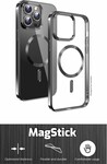 Puzdro Swissten Clear Jelly MagStick pre Apple iPhone 13, čierne