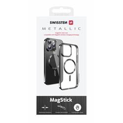 Puzdro Swissten Clear Jelly MagStick pre iPhone 14 Pro Max, čierne
