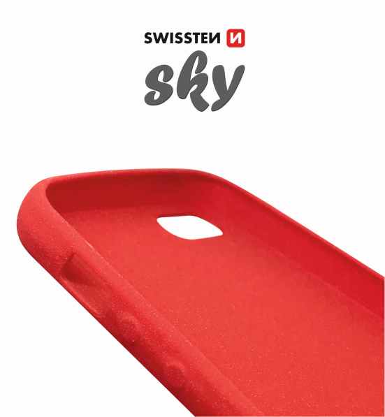 Puzdro Swissten Sky Galaxy A7 2018, červené