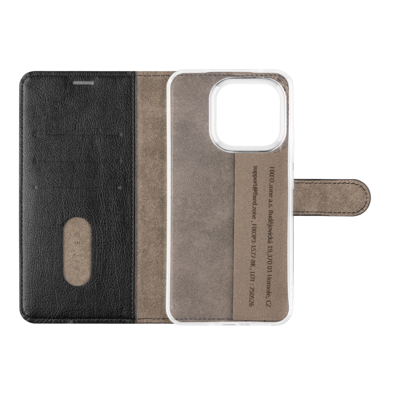 Puzdro typu kniha FIXED Opus pre Xiaomi 15T, čierne