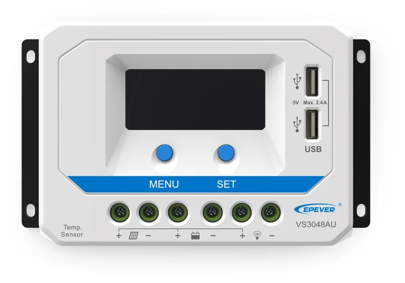 PWM solárny regulátor EPever 30A 12/24V s LCD displejom série VS