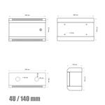 RACK DATACOM 10" nástenný rack 4U/140 mm (plech) čierny