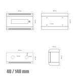 RACK DATACOM 10" nástenný rack 4U/140 mm (sklo) čierny