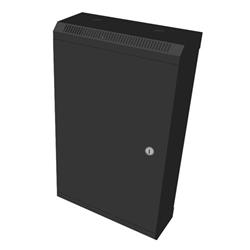 RACK DATACOM 10" nástěnný rozvaděč 12U/140 mm (plech) černý