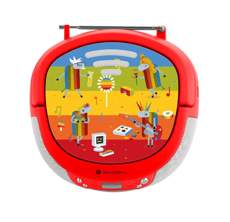 Rádioprijímač GoGEN s CD GoGEN DÉČKO PLAYER R, červený