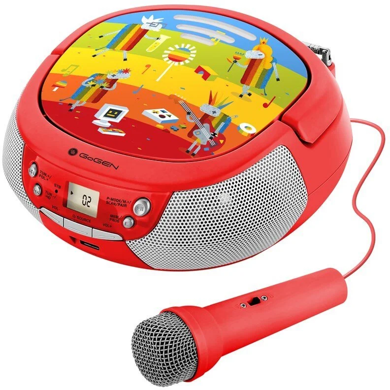 Rádioprijímač GoGEN s CD GoGEN DÉČKO PLAYER R, červený