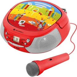 Rádioprijímač GoGEN s CD GoGEN DÉČKO PLAYER R, červený