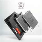 Rám AXAGON RSS-CD09 pre 2,5" SSD/HDD v slote DVD, 9,5 mm, LED, hliník