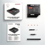 Rám AXAGON RSS-CD12 pre 2,5" SSD/HDD v slote DVD, 12,7 mm, LED, hliník