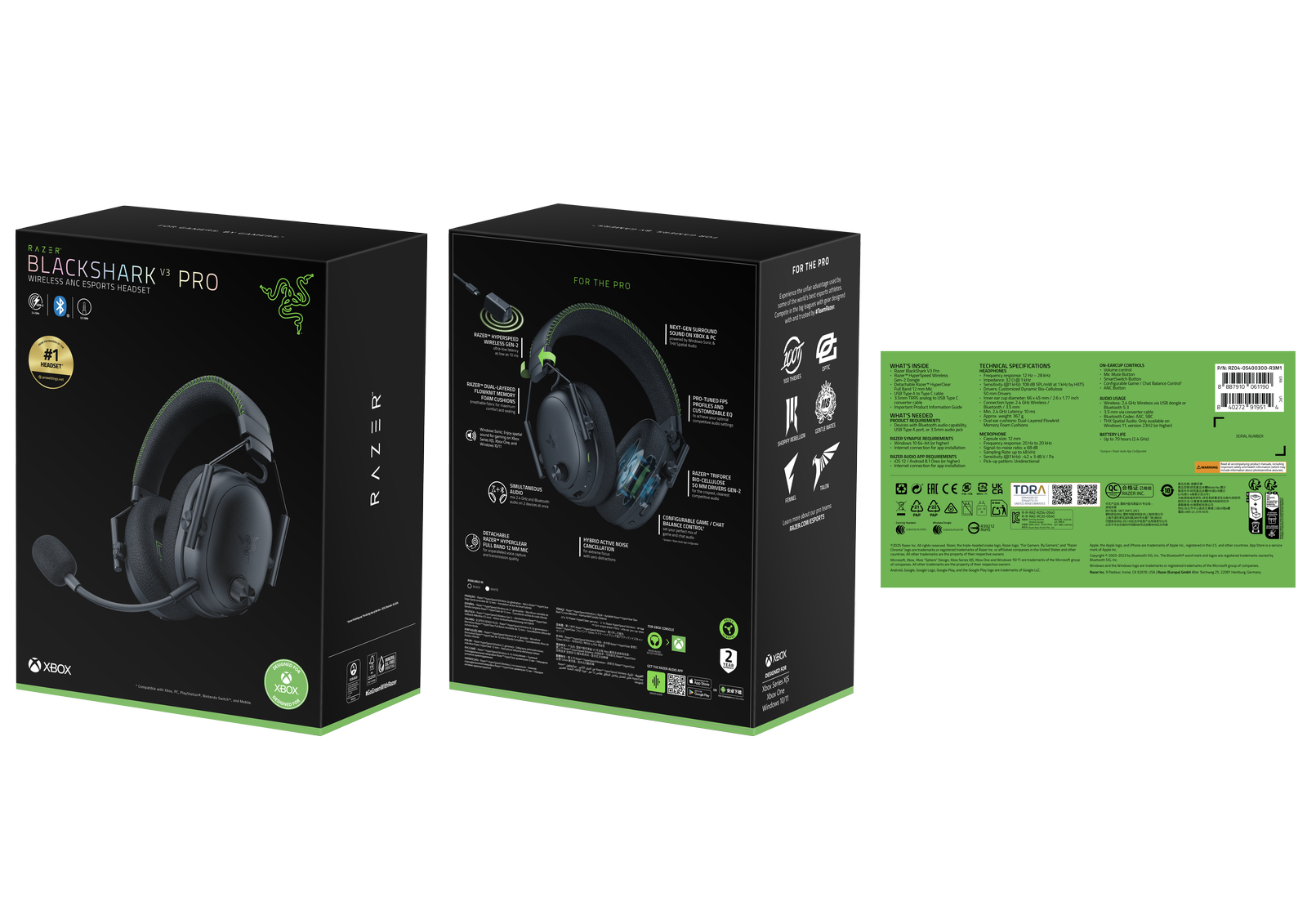Razer BlackShark V3 Pro pre Xbox - Black