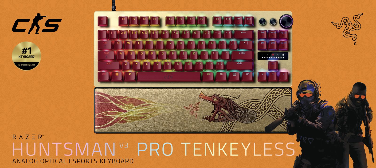 Razer Huntsman V3 Pro Tenkeyless - US Layout - Counter-Strike 2 Ed.