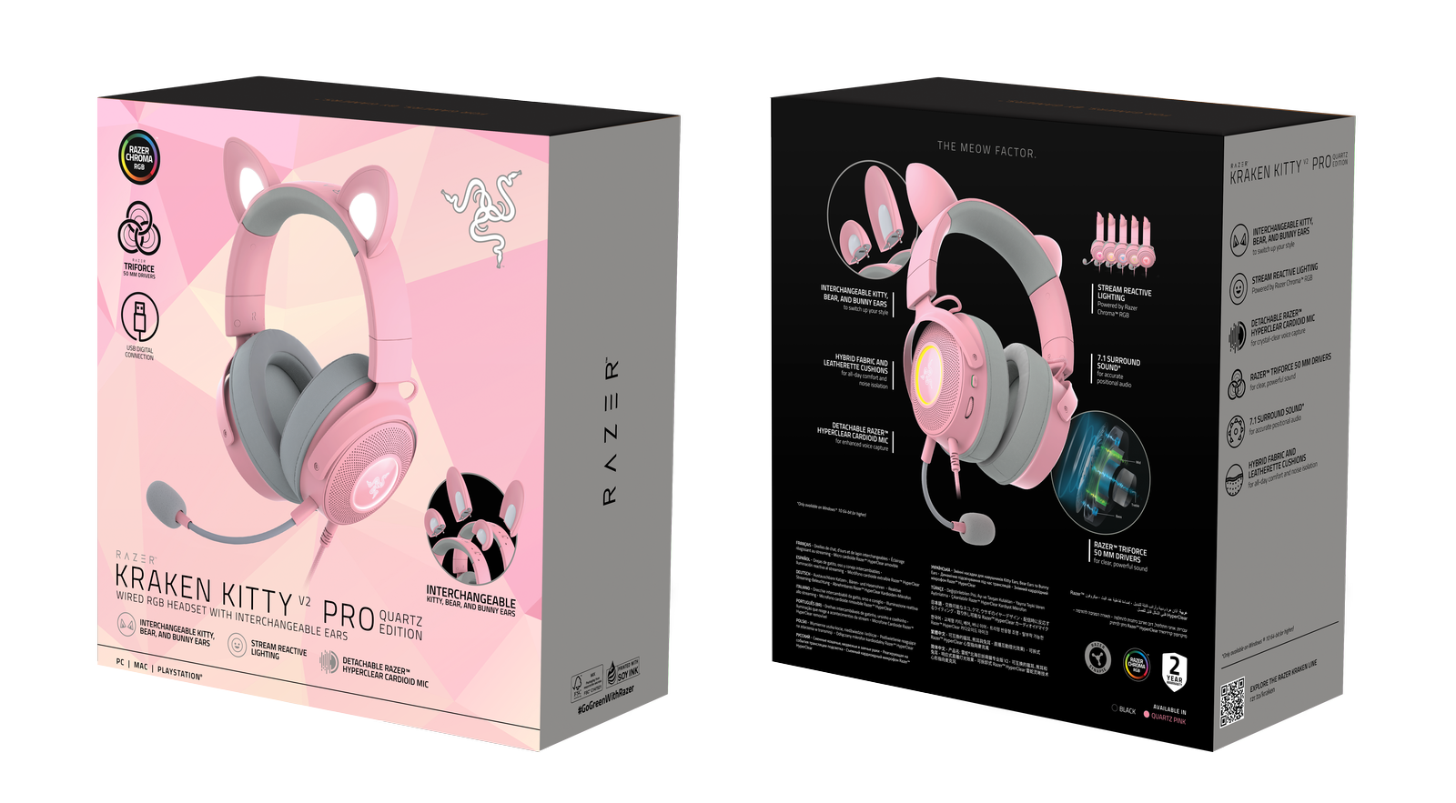 Razer Kraken Kitty Edition V2 Pro Quartz