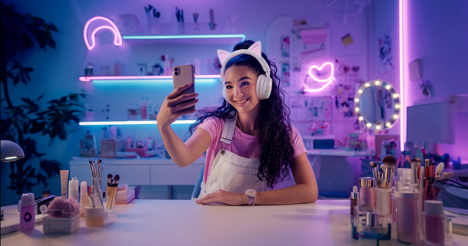 Razer Kraken Kitty V3 Pro - biely