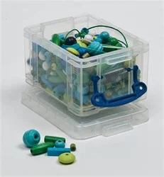 Really Useful Box, plastový, s víkem, 0,3 l, průhledný