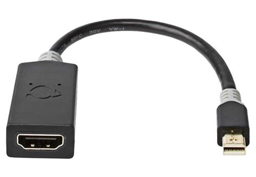 Redukčný kábel NEDIS/ zástrčka Mini DisplayPort - zásuvka HDMI/ antracit/ 20 cm