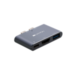 Replikátor portov CANYON DS-1, 3v1, pre Apple Macbook s Thunderbolt 3 (USB-C 100 W)