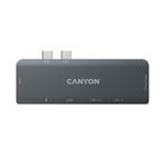 Replikátor portov CANYON DS-5B, 7v1, pre Apple Macbook s Thunderbolt 3 (USB-C 100 W)