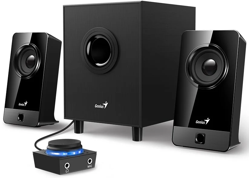Reproduktory Genius SW-2.1 300X, 2.1/10W, drevo/čierna