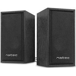 Reproduktory Natec Panther, 2.0/6W, drevo, čierne