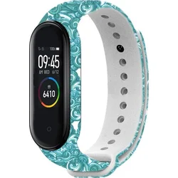 Rhinotech řemínek pro Xiaomi Mi Band 3 / 4 bílá - motiv vlny