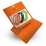 RhinoTech řemínky pro Xiaomi Mi Band 3/4  (3-pack černá, oranžová, zelená)