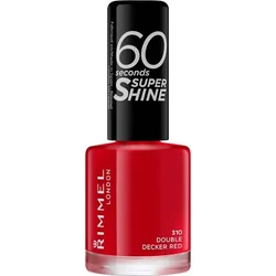 Rimmel London 60 Seconds Super Shine lak na nechty 8ml - 310 Double Decker Red
