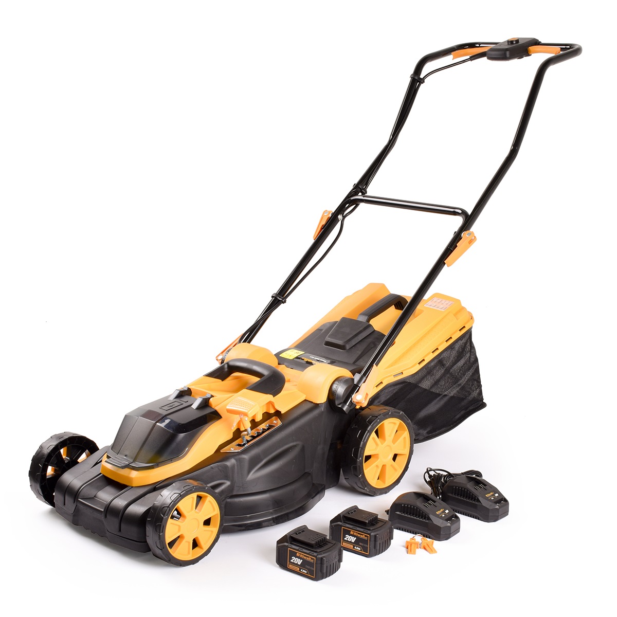 Riwall PRO Akumulátorová rotačná kosačka bez pohonu RALM 3820 SET