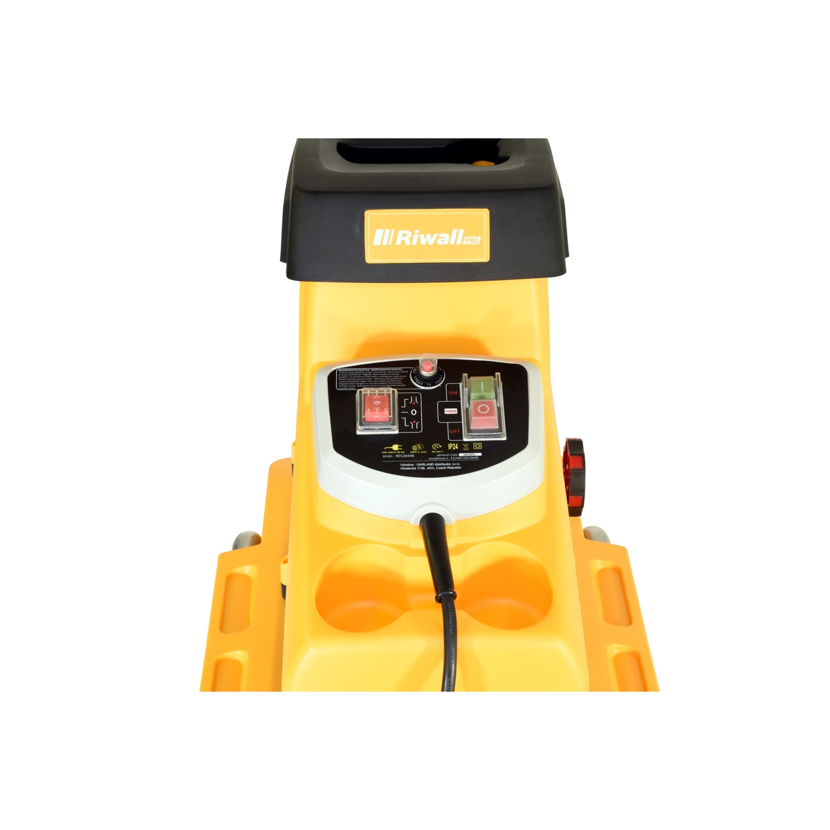 Riwall PRO Elektrický drvič konárov s priehľadným zásobníkom RES 3044 B