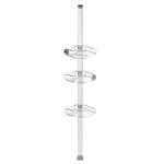 Rohová tyč s nastavitelnými poličkami do sprchy Simplehuman, nerez / hliník, 152 -243cm