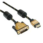Roline DVI kabel DVI-D 24+1pol. zástrčka, zástrčka HDMI-A 1.50 m