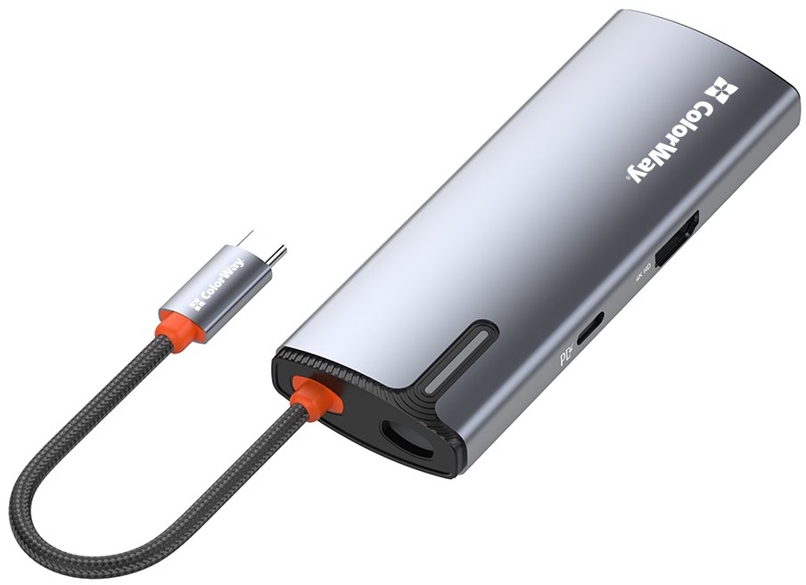 Rozbočovač ColorWay 5v1 USB/ 1x USB-C/ 1x HDMI/ 3x USB-A