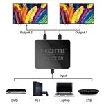 Rozbočovač HDMI PremiumCord s 1-2 portami, napájaný z USB, 4K, FULL HD, 3D