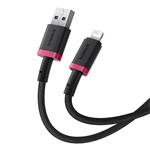 Rýchlonabíjací kábel Baseus Dura USB/Lightning 2 m 2,4 A červený/čierny