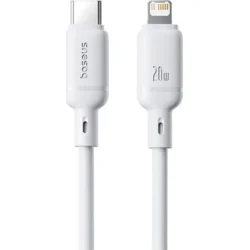 Rýchlonabíjací kábel Baseus Silky USB-C/Lightning 1m 20W biely