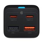 Rýchlonabíjačka Baseus GaN3 Pro, 2x USB-C, 2x USB 65W čierna