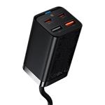 Rýchlonabíjačka Baseus GaN3 Pro, 2x USB-C, 2x USB 65W čierna