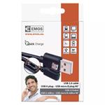 Rychlonabíjecí/datový kabel USB-A 2.0 / microUSB 2.0, Quick Charge, 1m, černý 