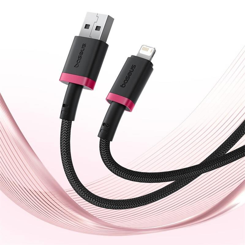 Rychlonabíjecí kabel Baseus Dura USB/Lightning 1m 2.4A červeno černý