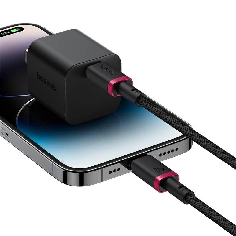 Rychlonabíjecí kabel Baseus Dura USB/Lightning 1m 20W černo červený