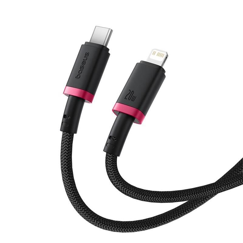Rychlonabíjecí kabel Baseus Dura USB/Lightning 2m 20W černo červený