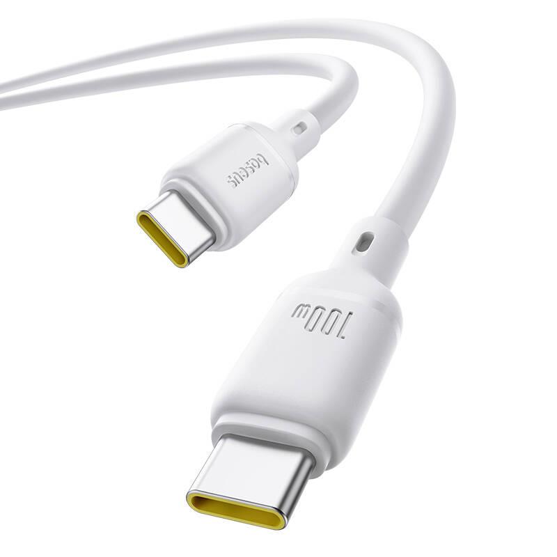 Rychlonabíjecí kabel Baseus Silky USB-C/USB-C 1m 100W bílý
