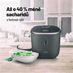 Rýžovar Lauben s nízkym obsahom cukru 3000AT čierny