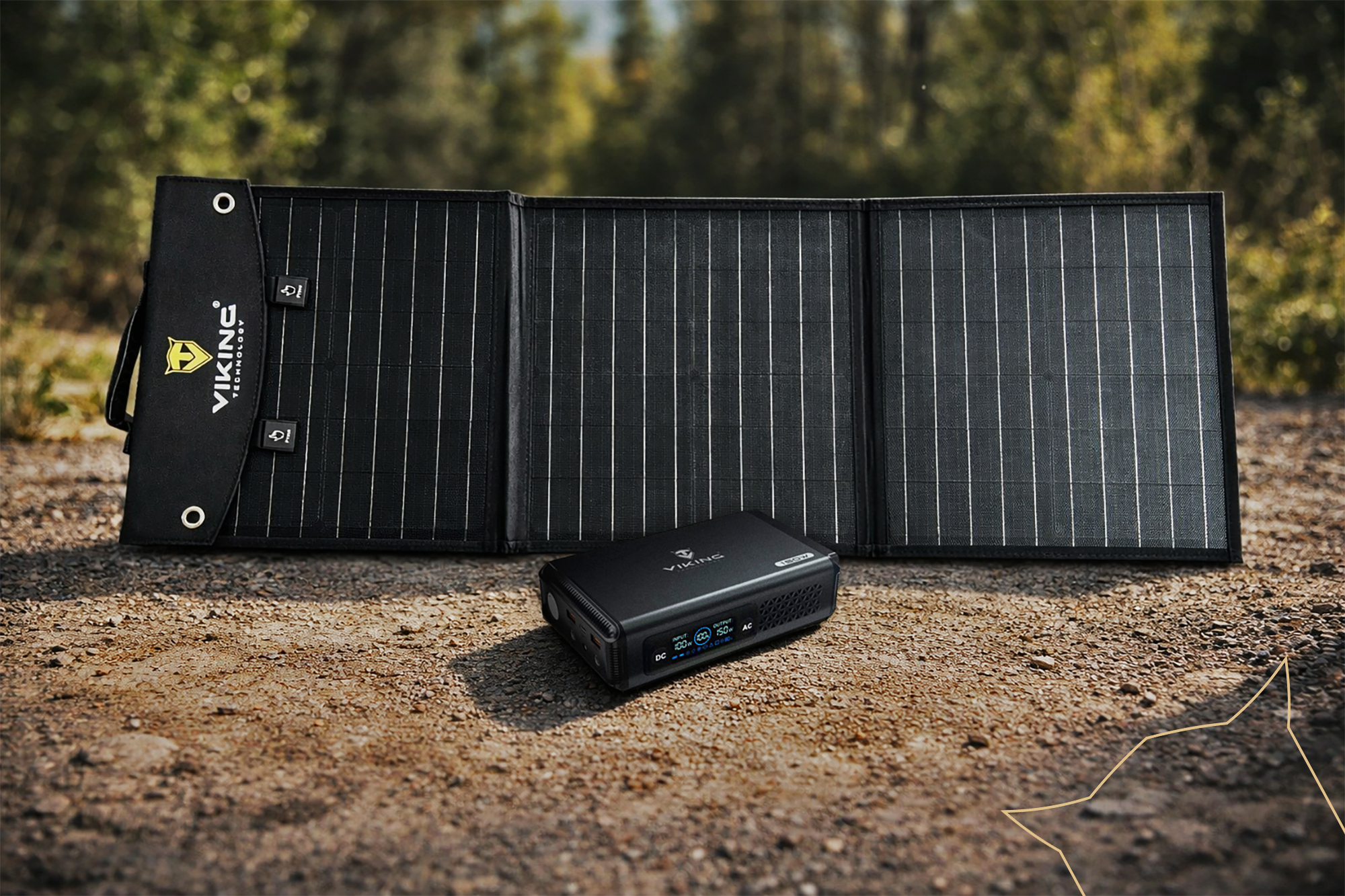 Sada batériového generátora Viking VALI150 a solárneho panelu Viking L60 PD
