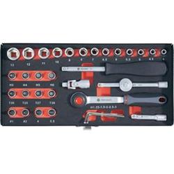 Sada nástrčných klíčů s ráčnou1/4" Toolcraft, 36 ks