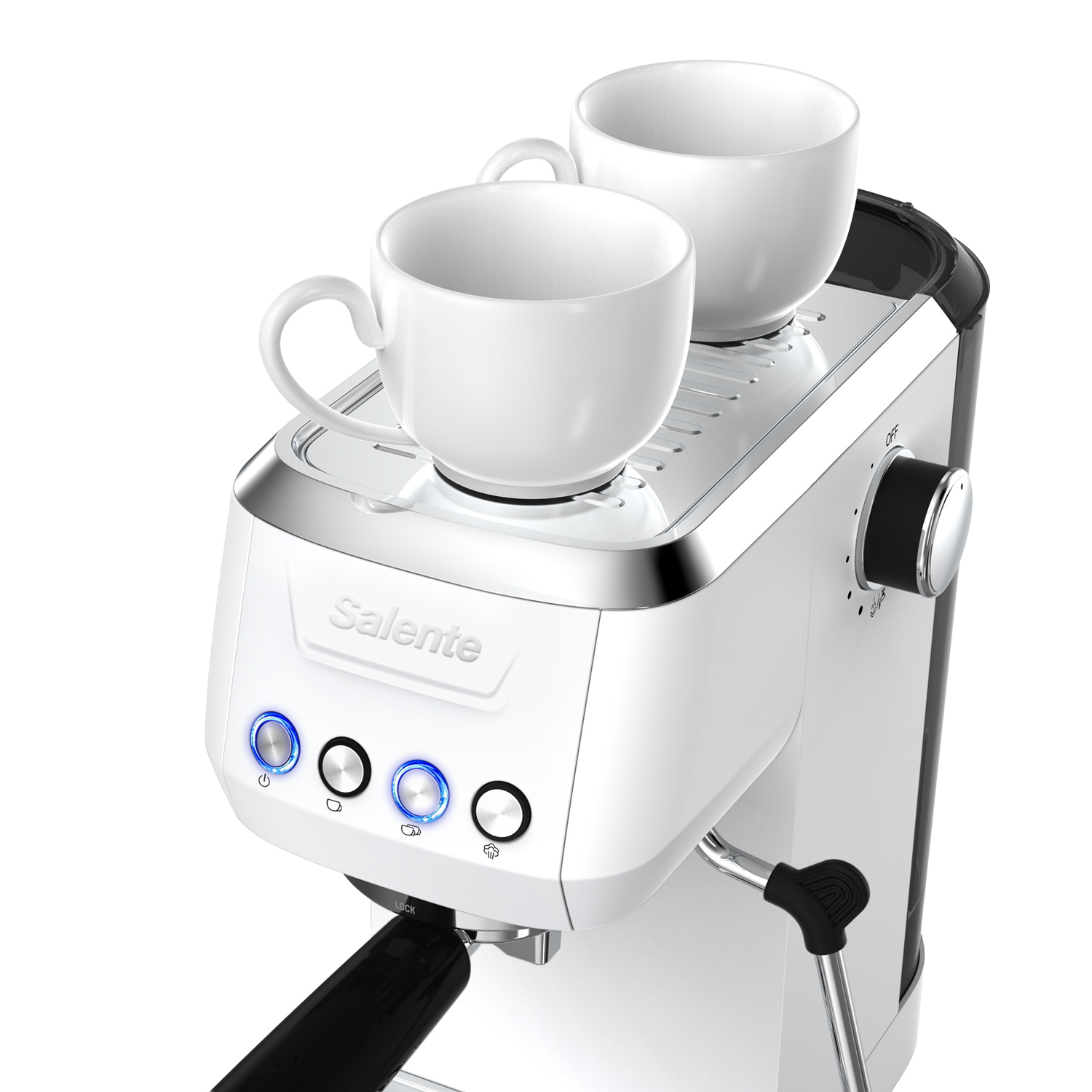 Salente Coffio, pákový kávovar, bílý