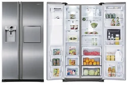 SAMSUNG Americká Chladnička RSG5FURS, Nerez, 417/224 l, A, BAR
