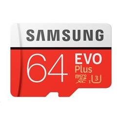 Samsung Micro SDXC 64GB EVO Plus (UHS-I U3) + SD adaptér